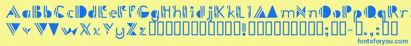 PicadillyBizarre Font – Blue Fonts on Yellow Background