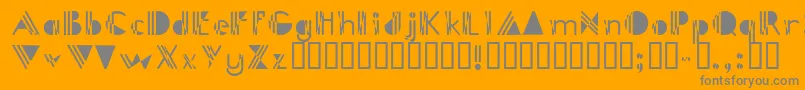 PicadillyBizarre-Schriftart – Graue Schriften auf orangefarbenem Hintergrund