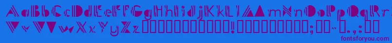 PicadillyBizarre Font – Purple Fonts on Blue Background