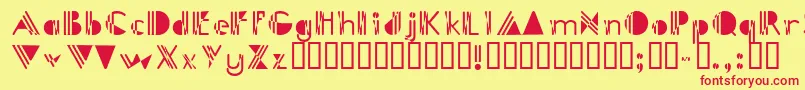 PicadillyBizarre Font – Red Fonts on Yellow Background