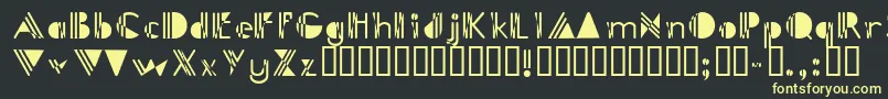 PicadillyBizarre Font – Yellow Fonts on Black Background