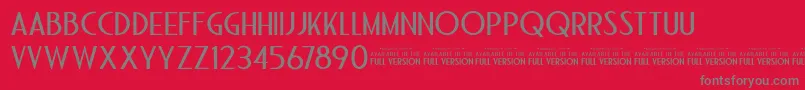 BandoengscheDemo Font – Gray Fonts on Red Background