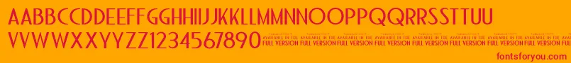 BandoengscheDemo Font – Red Fonts on Orange Background