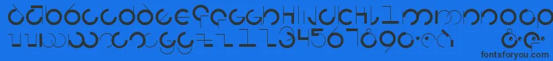 Circularia Font – Black Fonts on Blue Background