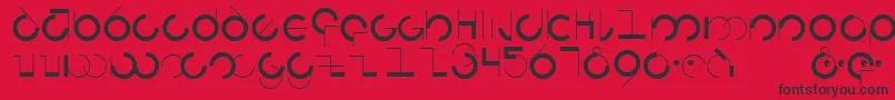 Circularia-fontti – mustat fontit punaisella taustalla