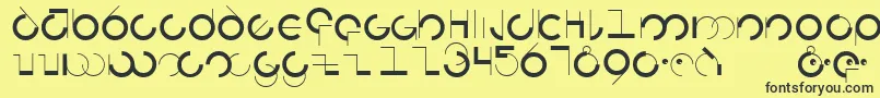 Circularia Font – Black Fonts on Yellow Background