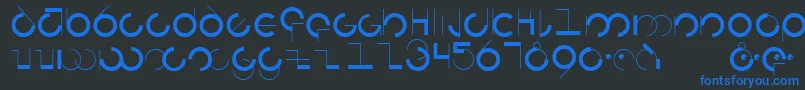 Circularia Font – Blue Fonts on Black Background