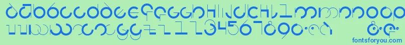 Circularia Font – Blue Fonts on Green Background