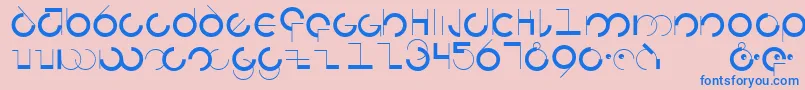 Circularia Font – Blue Fonts on Pink Background