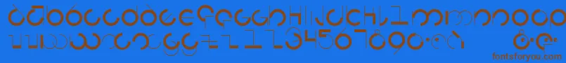 Circularia Font – Brown Fonts on Blue Background