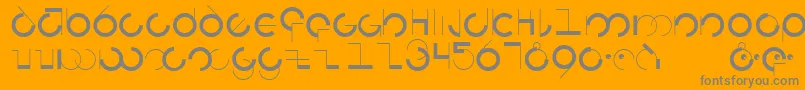 Circularia-Schriftart – Graue Schriften auf orangefarbenem Hintergrund