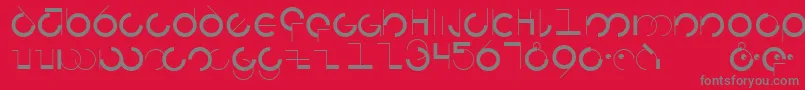Circularia Font – Gray Fonts on Red Background