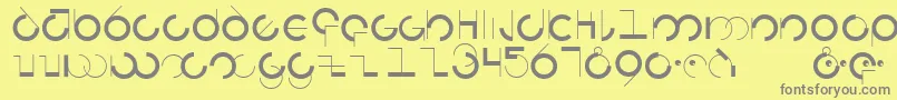 Circularia Font – Gray Fonts on Yellow Background