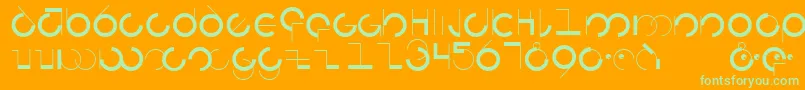 Circularia Font – Green Fonts on Orange Background