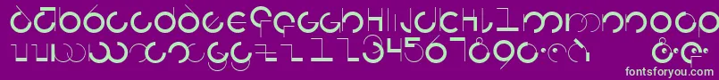 Circularia Font – Green Fonts on Purple Background