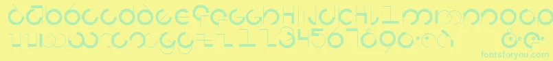 フォントCircularia – 黄色い背景に緑の文字