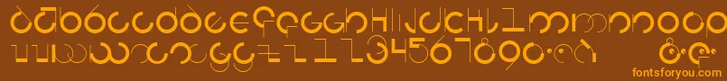 Circularia Font – Orange Fonts on Brown Background