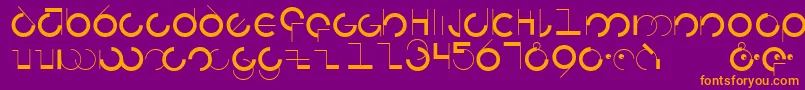 Circularia Font – Orange Fonts on Purple Background