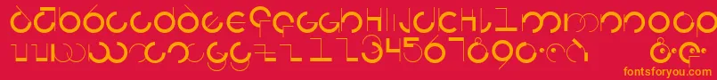 Circularia Font – Orange Fonts on Red Background