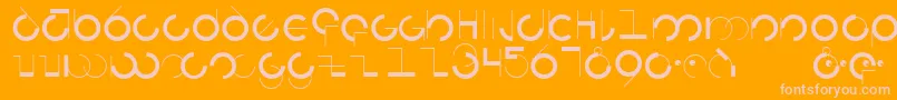 Circularia Font – Pink Fonts on Orange Background
