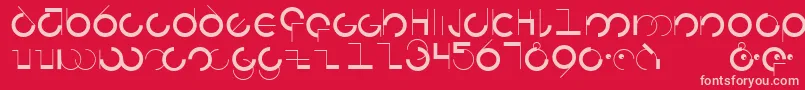 フォントCircularia – 赤い背景にピンクのフォント