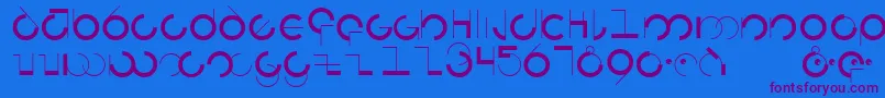 Circularia Font – Purple Fonts on Blue Background