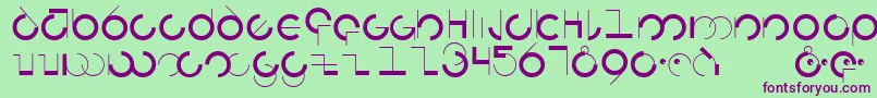 Circularia Font – Purple Fonts on Green Background