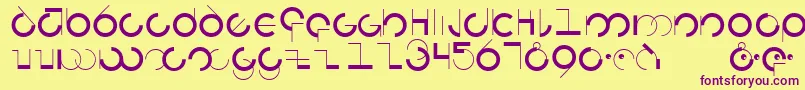 Circularia Font – Purple Fonts on Yellow Background