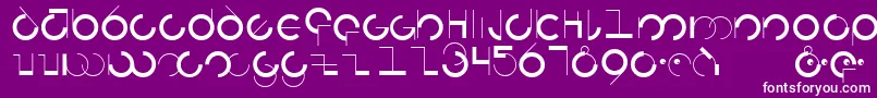 Weitere Informationen zur Circularia-Schriftart Circularia-Schriftart – Weiße Schriften auf violettem Hintergrund