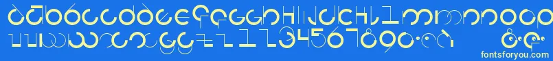 Circularia Font – Yellow Fonts on Blue Background