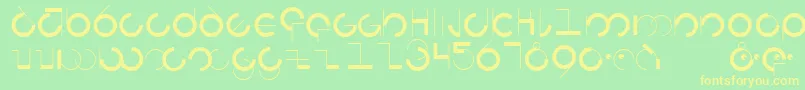 Circularia Font – Yellow Fonts on Green Background