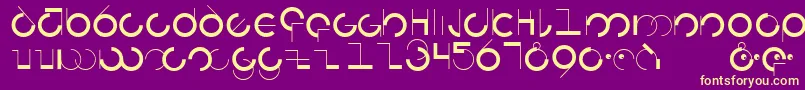 Circularia Font – Yellow Fonts on Purple Background