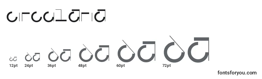 Circularia Font Sizes