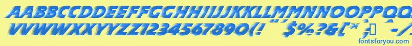 SlipperdbNormal Font – Blue Fonts on Yellow Background