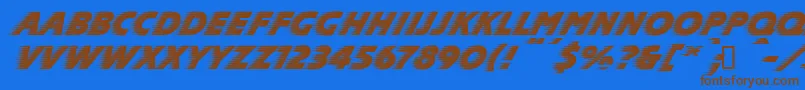 SlipperdbNormal Font – Brown Fonts on Blue Background