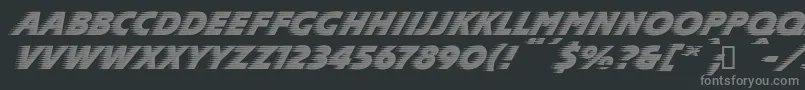 フォントSlipperdbNormal – 黒い背景に灰色の文字