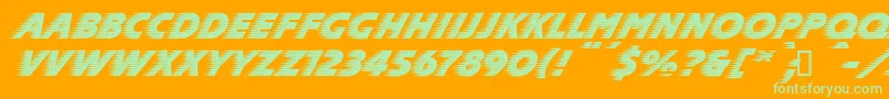 SlipperdbNormal Font – Green Fonts on Orange Background