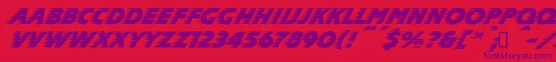 SlipperdbNormal-fontti – violetit fontit punaisella taustalla