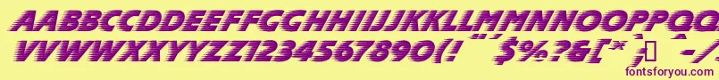 SlipperdbNormal Font – Purple Fonts on Yellow Background