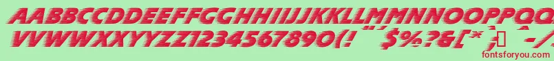 SlipperdbNormal Font – Red Fonts on Green Background