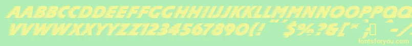 SlipperdbNormal Font – Yellow Fonts on Green Background