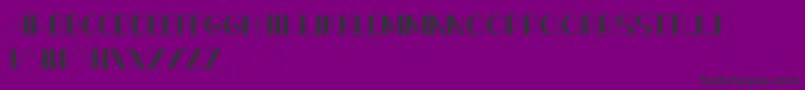 フォントCfparisRegular – 紫の背景に黒い文字