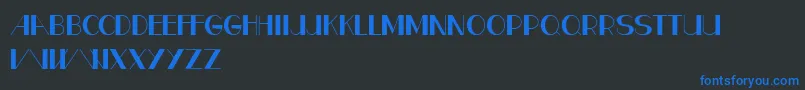 CfparisRegular-Schriftart – Blaue Schriften auf schwarzem Hintergrund