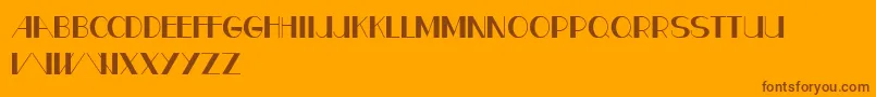 CfparisRegular-Schriftart – Braune Schriften auf orangefarbenem Hintergrund