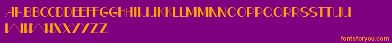 CfparisRegular-Schriftart – Orangefarbene Schriften auf violettem Hintergrund