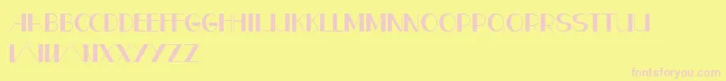 CfparisRegular Font – Pink Fonts on Yellow Background