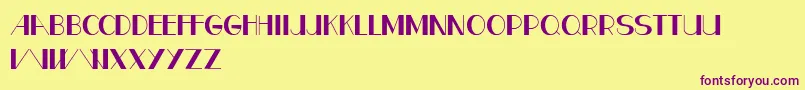 CfparisRegular Font – Purple Fonts on Yellow Background