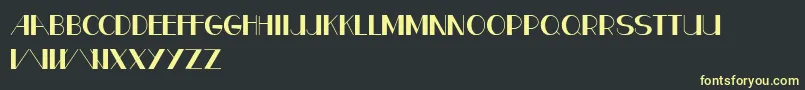 CfparisRegular-Schriftart – Gelbe Schriften auf schwarzem Hintergrund