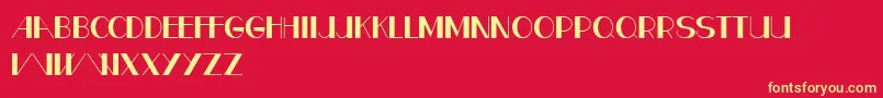 CfparisRegular Font – Yellow Fonts on Red Background