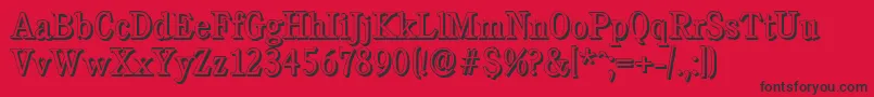 CalgaryshadowLightRegular Font – Black Fonts on Red Background